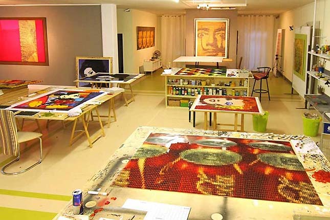 Im Atelier des Künstlers Johannes Cordes